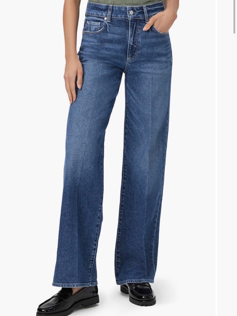PAIGE Sasha High Waist Wide Leg Jeans